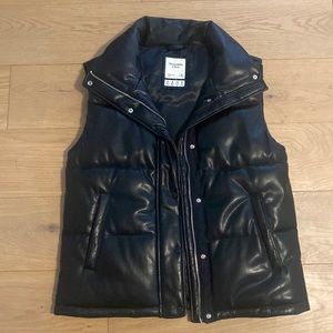 Abercrombie & Fitch Vegan Leather vest